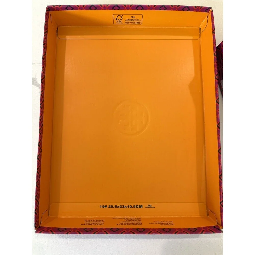 Authentic Tory Burch Shoebox Storage Decor Gift Box‎ W/ Tissue Paper 12x9x4.5